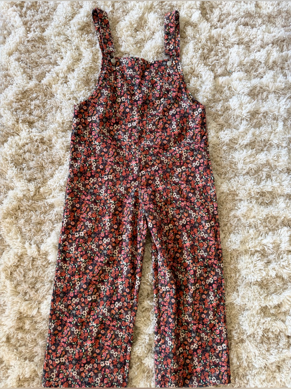 Cider Black Floral Jumpsuit with Pink & White Flowers